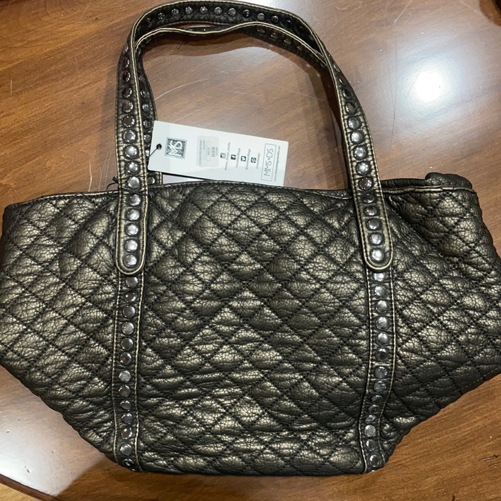 MMS Design Studio Bronze Quilted Handbag.